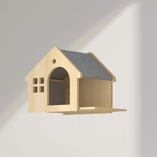 ZSXZCBDQ Kletterwand Katzen Katzentreppe Wand, Wandregal mit Stufen – Katzen-Wandregale und Sitzstangen zum Schlafen, Spielen, Klettern und Entspannen(45x30x35cm4) von ZSXZCBDQ