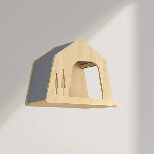 ZSXZCBDQ Kletterwand Katzen Katzentreppe Wand, Wandregal mit Stufen – Katzen-Wandregale und Sitzstangen zum Schlafen, Spielen, Klettern und Entspannen(45x30x35cm6) von ZSXZCBDQ