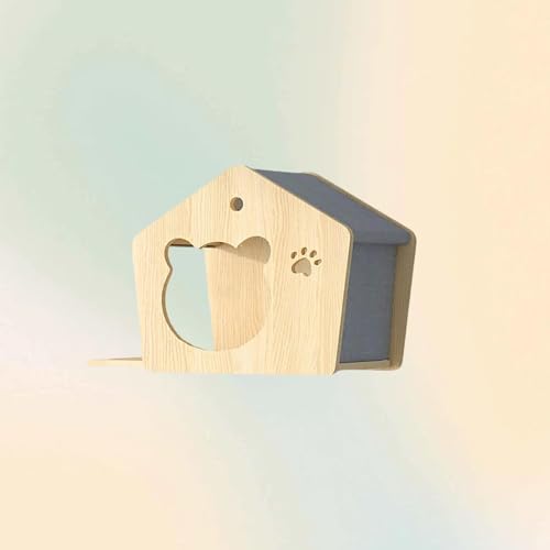 ZSXZCBDQ Kratzwand für Katzen, Wandmontierte Katzenmöbel, mit Stufen, Leiter, Sprungplattformen, Kratzbäumen, Katzenwandmöbel für Wohnungskatzen(45x30x35cm) von ZSXZCBDQ
