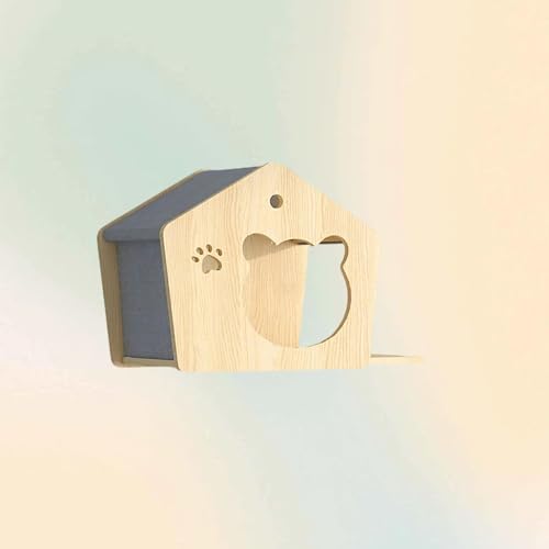 ZSXZCBDQ Kratzwand für Katzen, Wandmontierte Katzenmöbel, mit Stufen, Leiter, Sprungplattformen, Kratzbäumen, Katzenwandmöbel für Wohnungskatzen(45x30x35cm2) von ZSXZCBDQ
