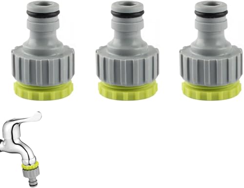 3 Stück Wasserhahn Adapter, Gartenschlauchanschluss Adapter Wasserhahn-Adapter Set, 2-in-1 Universalanschluss für 1/2 und 3/4 Zoll, 3 Stück, Grau-Grün 3 Stück Wasserhahn Adapter, Gartenschlauchanschluss Adapter Wasserhahn-Adapter Set, 2-in-1 Universalanschluss für 1/2 und 3/4 Zoll, 3 Stück, Grau-Grün von ZSYSD