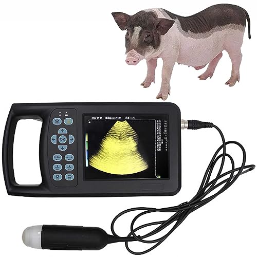 Tragbare Ultraschallgerät für Schwein Fetal Heart Monitor, 5 Modi, 12 Farben, Handheld-Ultraschall-Scanner-Maschine für Ziege Pi und Schaf,3.5 MHz Mechanical Probe von ZT6F