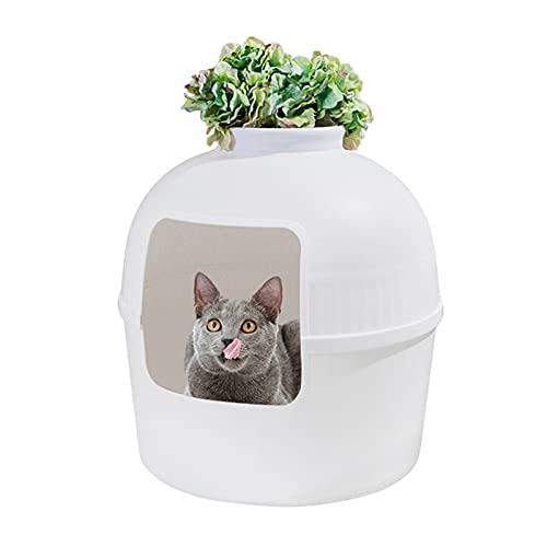 ZTGHS Versteckte Katzentoilette Pflanzgefäß, Multifunktionale Katzentoilette Möbel Katzentoilette Mit Deckel Pet House Geeignet Für Große Katzen,Weiß ZTGHS Versteckte Katzentoilette Pflanzgefäß, Multifunktionale Katzentoilette Möbel Katzentoilette Mit Deckel Pet House Geeignet Für Große Katzen,Weiß von ZTGHS