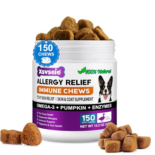 Hund Allergie Relief, juckende Hundehaut Relief Chews, Allergie Relief Immun Chews, stoppen übermäßigen Juckreiz, Rötung, Kratzen, und Pfote kauen und lindern saisonale Allergien Hund Allergie Relief, juckende Hundehaut Relief Chews, Allergie Relief Immun Chews, stoppen übermäßigen Juckreiz, Rötung, Kratzen, und Pfote kauen und lindern saisonale Allergien von ZTSMSWY