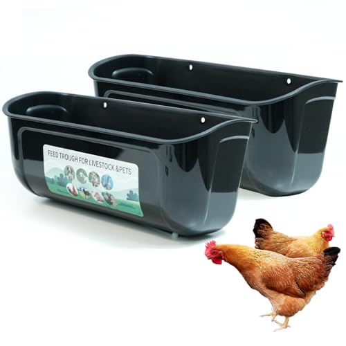Geflügel-Futterstation zum Aufhängen, 4 Stück, für Geflügel, Futtertrog, Eimer, Fütterung für Ziegen, Enten, Schafe, Schweine, Pferde, Huhn, Geflügel-Futterstation zum Aufhängen, 4 Stück, für Geflügel, Futtertrog, Eimer, Fütterung für Ziegen, Enten, Schafe, Schweine, Pferde, Huhn, von ZUAGI