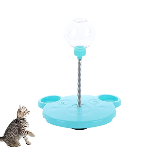 ZUICC Leaking Treats Ball Pet Feeder Toy, Katzenspielzeug Futterball, Roller Katzenspielzeug Auslaufender Futterball, Pädagogischer HeimtierbedarfBall, Interaktives Hundespielzeug (Blau) von ZUICC