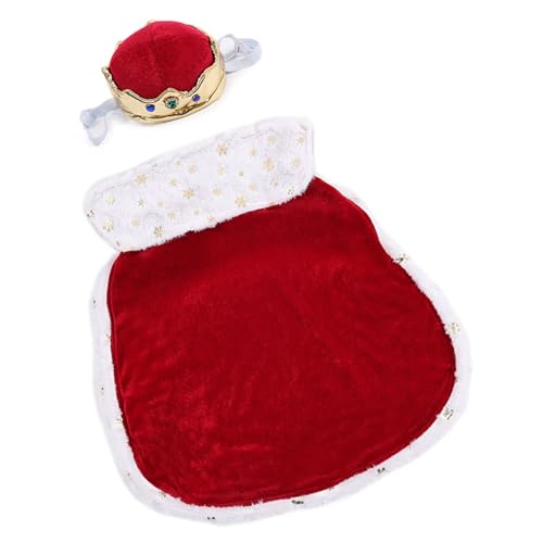 Atmungsaktive Hundekleidung mit Kronenhut, bequemes Haustierkostüm, Cosplay-Zubehör, Urlaub, Halloween, Dressing-Outfit, Hundezubehör Atmungsaktive Hundekleidung mit Kronenhut, bequemes Haustierkostüm, Cosplay-Zubehör, Urlaub, Halloween, Dressing-Outfit, Hundezubehör von ZUJIABAO
