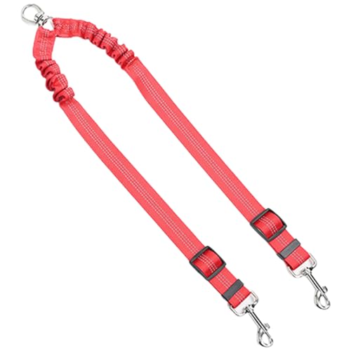 Hundeleine mit reflektierenden Streifen, Doppelkopf-Hundeleine zum Spazierengehen, zwei verstärkte Nylon-Trainingsseile mit Metallschnallen, für Rassen, doppelseitige Leine Hundeleine mit reflektierenden Streifen, Doppelkopf-Hundeleine zum Spazierengehen, zwei verstärkte Nylon-Trainingsseile mit Metallschnallen, für Rassen, doppelseitige Leine von ZUJIABAO