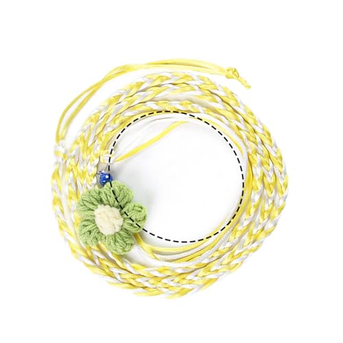 Leinengeschirr für Kleintiere mit Blumen-Design für Spaziergänge, Reisen, gesellschaftliche Veranstaltungen, Hamster, Kaninchen, Spazierengehen, Seilschnur, Nylon, Hamsterleine von ZUJIABAO