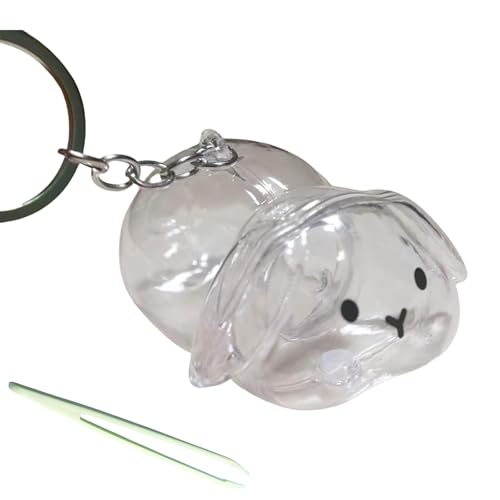 ZUJIABAO Gedenk-Schlüsselanhänger in Kaninchenform, Tierhaar, kompakt, Aufbewahrungsbox, Anhänger mit Pinzette, für Haustierbesitzer, Geschenk, Haar-Organizer ZUJIABAO Gedenk-Schlüsselanhänger in Kaninchenform, Tierhaar, kompakt, Aufbewahrungsbox, Anhänger mit Pinzette, für Haustierbesitzer, Geschenk, Haar-Organizer von ZUJIABAO