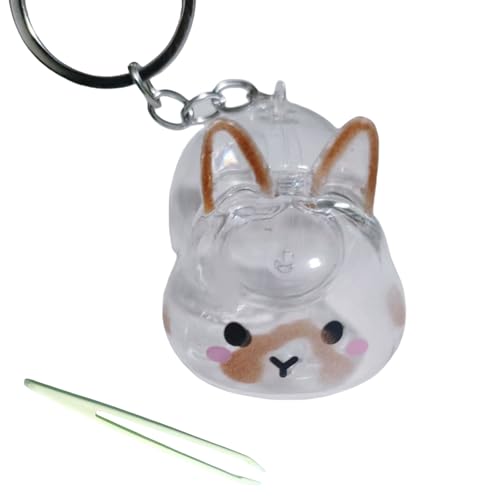 ZUJIABAO Gedenk-Schlüsselanhänger in Kaninchenform, Tierhaar, kompakt, Aufbewahrungsbox, Anhänger mit Pinzette, für Haustierbesitzer, Geschenk, Haar-Organizer ZUJIABAO Gedenk-Schlüsselanhänger in Kaninchenform, Tierhaar, kompakt, Aufbewahrungsbox, Anhänger mit Pinzette, für Haustierbesitzer, Geschenk, Haar-Organizer von ZUJIABAO