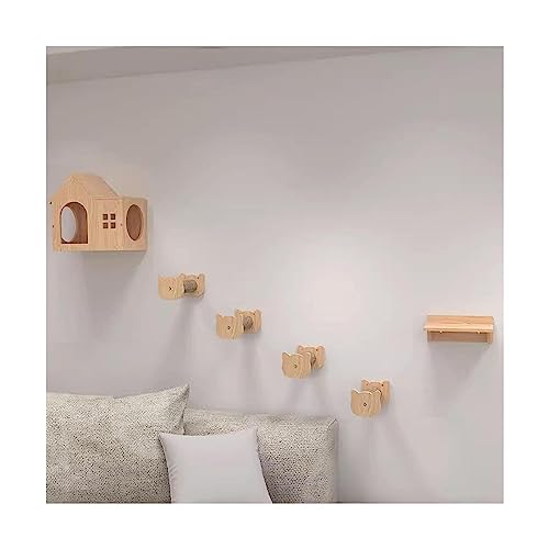Kratzbaum Wandmontierter Katzenturm, Katzenregale und Sitzstangen für die Wand, Moderne Katzenwohnung aus Holz zum Klettern, Spielen oder Faulenzen Stabil Kratzbaum Wandmontierter Katzenturm, Katzenregale und Sitzstangen für die Wand, Moderne Katzenwohnung aus Holz zum Klettern, Spielen oder Faulenzen Stabil von ZUMAHA