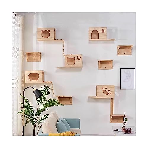 Neu Zarter Kratzbaum, an der Wand montiert, Katzenturm-Regale, Kletterregal-Set, Kätzchen-Sitzstange, Aktivitätszentrum zum Spielen und Erkunden Modern Neu Zarter Kratzbaum, an der Wand montiert, Katzenturm-Regale, Kletterregal-Set, Kätzchen-Sitzstange, Aktivitätszentrum zum Spielen und Erkunden Modern von ZUMAHA