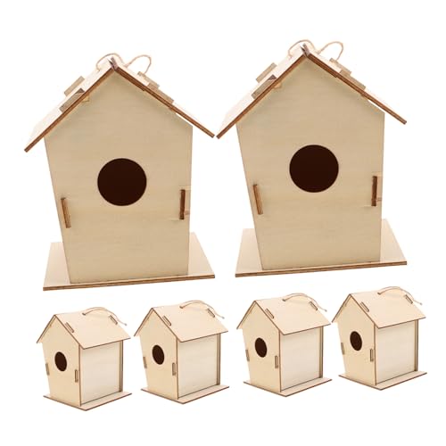 ZUNOXAZ 6 Stück Teiliges Vogelhaus Bastelset für Unbemalte Holzvogelhäuser zum Bemalen DIY Vogelnest mit Einfacher Montage Kreatives Outdoor Bastelspiel für Mädchen Pädagogisches Handwerk ZUNOXAZ 6 Stück Teiliges Vogelhaus Bastelset für Unbemalte Holzvogelhäuser zum Bemalen DIY Vogelnest mit Einfacher Montage Kreatives Outdoor Bastelspiel für Mädchen Pädagogisches Handwerk von ZUNOXAZ