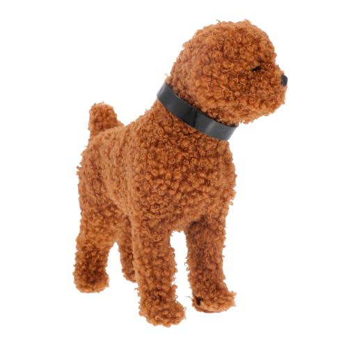 ZUNOXAZ Lustige Plüschfigur Hund Realistisches Cartoon Hundespielzeug für Dekoration Kuscheltier für Weihnachten Braunes Hund Modell Heimdekoration und ZUNOXAZ Lustige Plüschfigur Hund Realistisches Cartoon Hundespielzeug für Dekoration Kuscheltier für Weihnachten Braunes Hund Modell Heimdekoration und von ZUNOXAZ