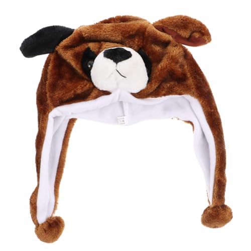 ZUNOXAZ Plüsch Cartoon Hundemütze mit Ohrenwärmer Weicher Brauner Kapuzenhut für Warmes Cosplay Accessoire für Auftritte und Winter Bequem und Kuschelig Tolles ZUNOXAZ Plüsch Cartoon Hundemütze mit Ohrenwärmer Weicher Brauner Kapuzenhut für Warmes Cosplay Accessoire für Auftritte und Winter Bequem und Kuschelig Tolles von ZUNOXAZ