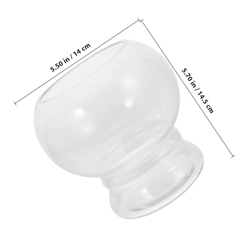 ZUNOXAZ Transparenter Kleiner Glas fischbehälter Runde Desktop Aquarium Mini Landschafts Aquarium Fischzuchtbox für Schildkröten und Fische Platzsparend für Zuhause und Bürodekoration von ZUNOXAZ