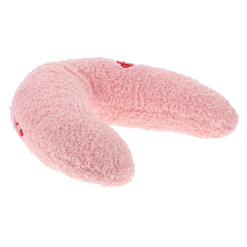 ZUNOXAZ U förmiges Katzenkissen Flauschig und Waschbar Kleines Kuschelkissen für Katzen Komfortable Nackenstütze Stilvolles Haustierkissen für Indoor Beruhigendes in Rosa mit von ZUNOXAZ