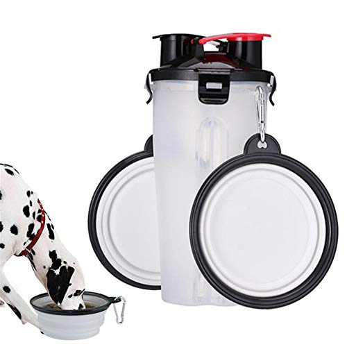 ZUOLUO Reisenapf Hund Wasserflasche Hund Unterwegs Pet Outdoor Travel Wasserspender Tragbare Hundewasserflasche Hundetrinkflasche Portable Hundereisezubehör White von ZUOLUO