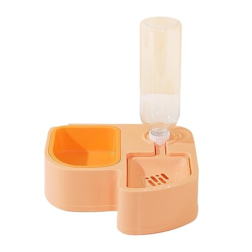 Jeciy-uk Futter- und Wassernapf-Set, Katzennapf mit Wasserflasche, 500 ml, abnehmbar, Anti-Erbrochenes, multifunktionales Futter- und Bewässerungsnapf für Katzen und kleine Hunde von ZUREGO