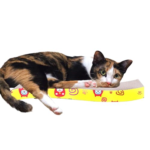 Katzenkratzer aus Pappe - Kätzchen-Kratzunterlage | Katzenkratzbrett, langlebiger Wellpappenschaber, modernes Kratzbrett für Katzen, schützt Ihre Möbel von ZUREGO