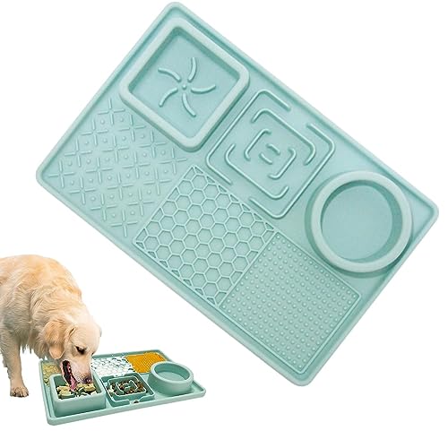 Leckmatte | Slow Feeder mit Saugnapf Silikon Hund Leckpad | Hund Slow Feeder Bowl Lick Mat Weich Wiederverwendbar Sicher Für Hunde Katzen Haustiere Jeciy-uk von ZUREGO