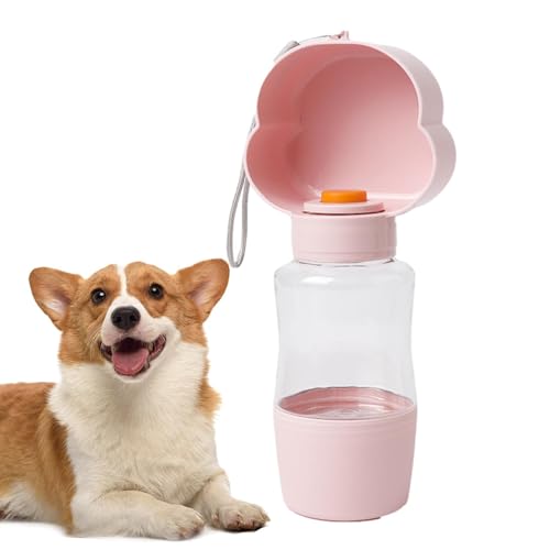 Tragbare Hunde-Wasserflasche | 400 ml Hunde geruchlose Reise-Trinkflaschen | Haustierzubehör für Hunde Füttern für Reisen, Wandern, Spazierengehen, Picknick, Camping Zurego von ZUREGO