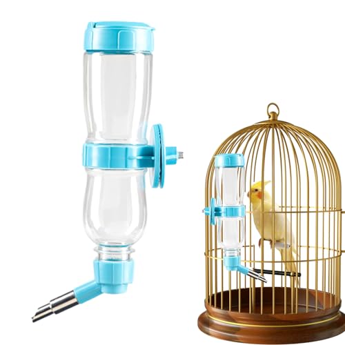 ZUREGO Papagei Wasserflasche - Vogel-Wasserspender, Tränkespender | 240 ml Vogelkäfig-Zubehör mit großem Fassungsvermögen, universell für Sittiche, Wellensittiche, Nymphensittiche von ZUREGO