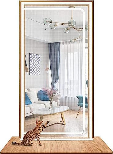 Katzengittertür, Passend For Türgrößen Von 90 Cm X 210 Cm, Robuste Haustiergittertür, Verhindert Das Herumlaufen Von Hunden Und Katzen, Trenngitter For Katzentür, Doppelter Reißverschluss(130x220cm) von ZUYINBULUO