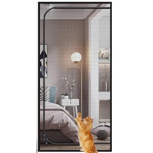 ZUYINBULUO Cat Screen Katzennetz Für Balkon 95 cm X 205 cm, Haustiere Bildschirm Tür, Verhindern, DASS Katzen Aus Laufen, Katze Mesh Tür Bildschirm Für Wohnzimmer, Schlafzimmer, Küche(95x200cm) von ZUYINBULUO
