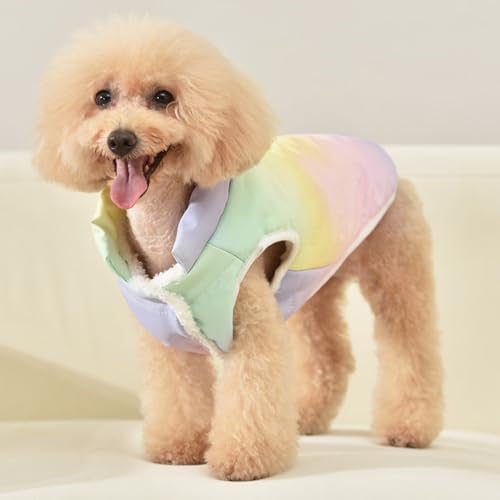 Winter-Hundemantel für kleine Hunde, kaltes Wetter, warme Fleece-Weste, wasserabweisend, für kleine Hunde, winddicht, Schnee, Welpenjacke, Schneeanzug, Hund (bunt, Größe M (Brustumfang 40 cm, Winter-Hundemantel für kleine Hunde, kaltes Wetter, warme Fleece-Weste, wasserabweisend, für kleine Hunde, winddicht, Schnee, Welpenjacke, Schneeanzug, Hund (bunt, Größe M (Brustumfang 40 cm, von ZVGV