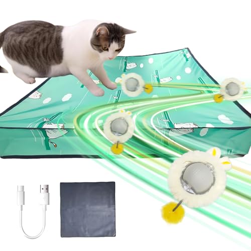ZVGV Interaktives Katzenspielzeug für Indoor-Katzen (grün) von ZVGV