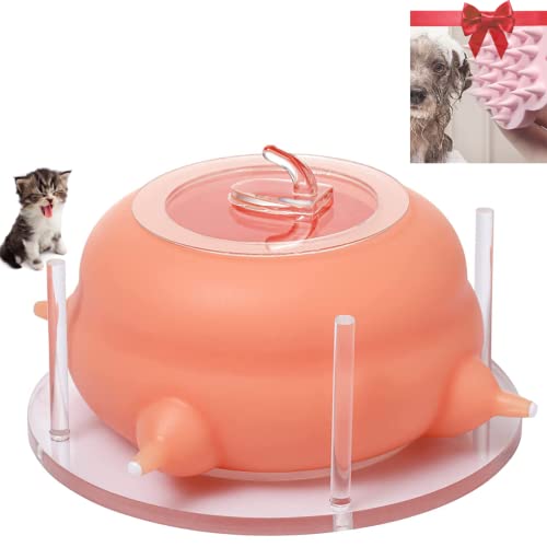 Miracle Nipple Puppy Feeder für mehrere Welpen - Perfekte Milchersatznahrung für Neugeborene Welpen und Kätzchen, 4 Nippel - Kostenlose Badebürste für Haustiere von ZWEBY