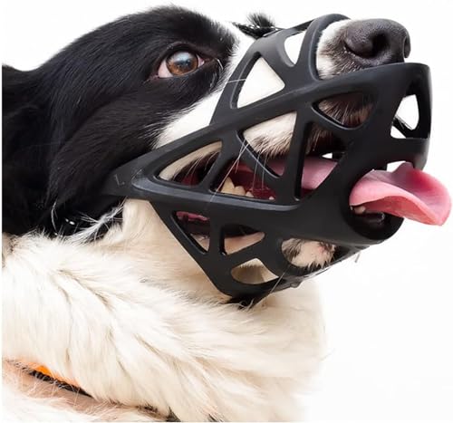 Maulkorb für Hunde, reißfest, gegen Bellen, erlaubt das Trinken, professioneller Maulkorb für Haustiere,L,Black von ZWESKUX
