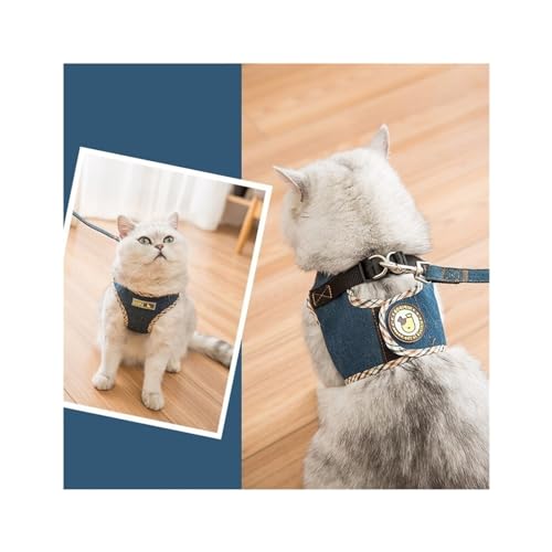 Neues Haustierleine-Hundegeschirr for kleine und mittelgroße Hundewesten im Teddy-Hundeleine-Hundeleine-Hundelaufseilzubehör (Color : Darkblueedging, Size : S) von ZWHHW