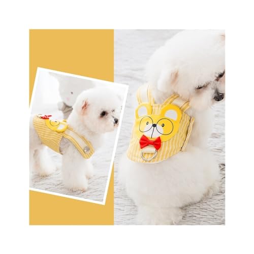 Neues Haustierleine-Hundegeschirr for kleine und mittelgroße Hundewesten im Teddy-Hundeleine-Hundeleine-Hundelaufseilzubehör (Color : GentlemanBear, Size : M) von ZWHHW