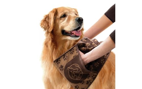 ZWOLTEX - Hundehandtuch Best Friend, Hunde Handtuch Größe 30x80 cm, Handtuch Hund 400g, Dog Towel 100% Baumwolle, mit Taschen, Durch die Waschbarkeit 90°C - Braun Pfoten ZWOLTEX - Hundehandtuch Best Friend, Hunde Handtuch Größe 30x80 cm, Handtuch Hund 400g, Dog Towel 100% Baumwolle, mit Taschen, Durch die Waschbarkeit 90°C - Braun Pfoten von ZWOLTEX