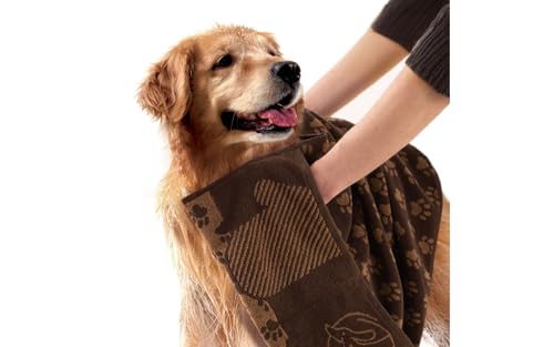 ZWOLTEX - Hundehandtuch Best Friend, Hunde Handtuch Größe 50x100 cm, Handtuch Hund 400g, Dog Towel 100% Baumwolle, mit Taschen, Durch die Waschbarkeit 90°C - Braun Pfoten ZWOLTEX - Hundehandtuch Best Friend, Hunde Handtuch Größe 50x100 cm, Handtuch Hund 400g, Dog Towel 100% Baumwolle, mit Taschen, Durch die Waschbarkeit 90°C - Braun Pfoten von ZWOLTEX