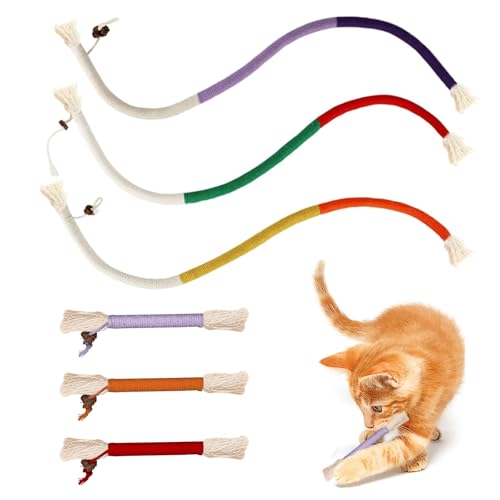 ZWQLZG Katzenspielzeug, 70 cm/15 cm, Katzenminze-Spielzeug für Katzen, farbiges Kätzchen-Zahnspielzeug, natürliches Katzenminze-Spielzeug, Beißseil, Katzenstäbchen für den Innenbereich, Zahnreinigung ZWQLZG Katzenspielzeug, 70 cm/15 cm, Katzenminze-Spielzeug für Katzen, farbiges Kätzchen-Zahnspielzeug, natürliches Katzenminze-Spielzeug, Beißseil, Katzenstäbchen für den Innenbereich, Zahnreinigung von ZWQLZG
