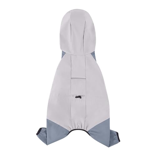 Regenmantel für Hunde, wasserdicht, Kapuzenjacke, Ponchos mit reflektierenden Streifen, Outdoor-Regenmäntel für große Regenmäntel, Öffnung für große Regenmäntel von ZWTPGKRD