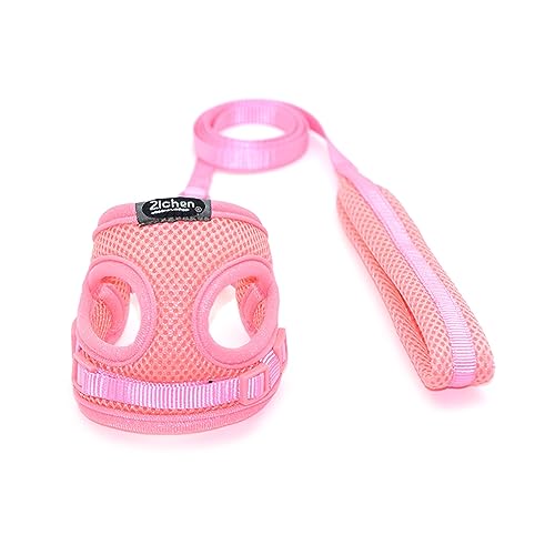Verstellbares, atmungsaktives Zugseil für Brust und Rücken, Haustier, Outdoor, Spaziergänge für große Hunde, Kätzchen, Welpen, Outdoor-Zubehör, Geschirr, Leine, ausbruchsicher, Größe L von ZWTPGKRD