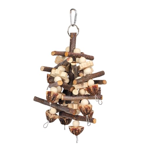 Vogel-Kauspielzeug, Holzperlen für Wellensittiche, Papageien, Sittiche, Schaukel, verbessert die Gesundheit, Vogelspielzeug für Sittiche von ZWTPGKRD