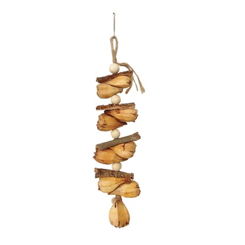 ZWTPGKRD Kreatives Vogelspielzeug hilft dabei, den Schnabel zu pflegen und bietet erweiterten Spaß, sicheres Holz für Papageien, Vögel, hängbares Holz, klein, macht Lärm von ZWTPGKRD
