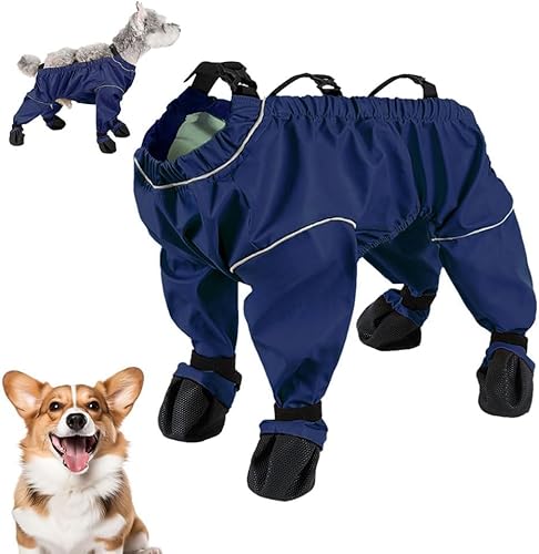 Hundestiefel-Leggings, wasserdicht, rutschfest, verstellbare Hosenträger für Hunde, Winter, Schnee, Regen, Spazierengehen, Haustierpfotenschutz, schmutzdicht, für Outdoor-Wanderungen Hundestiefel-Leggings, wasserdicht, rutschfest, verstellbare Hosenträger für Hunde, Winter, Schnee, Regen, Spazierengehen, Haustierpfotenschutz, schmutzdicht, für Outdoor-Wanderungen von ZXCVWWE