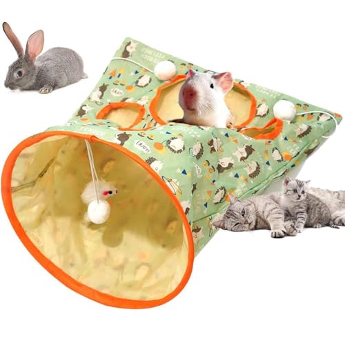 Katzentunnel-Tasche, Haustier-Tunnelspielzeug, Tunnel für gelangweilte Katzen, Katzentunnel-Taschen für Indoor-Katzen, zusammenklappbare, interaktive Katzenbohrtasche, Haustierspielzeug, von ZXCVWWE