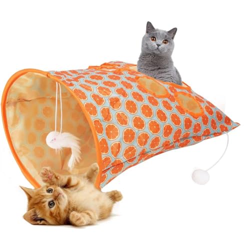 Katzentunnel-Tasche, Haustier-Tunnelspielzeug, Tunnel für gelangweilte Katzen, Katzentunnel-Taschen für Indoor-Katzen, zusammenklappbare, interaktive Katzenbohrtasche, Haustierspielzeug, von ZXCVWWE
