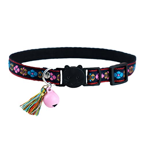 Z8T2 Halsband für Haustiere, mit Glocke, Cartoon-Fußabdruck, buntes Zubehör, für Kätzchen, Halsband, verstellbar von ZXCVWWE