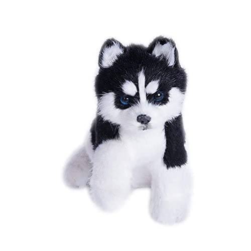 ZXCVWWE Realistisches Husky-Hundespielzeug, lebensecht, gefüllt, handgefertigt, Hundespielzeug von ZXCVWWE