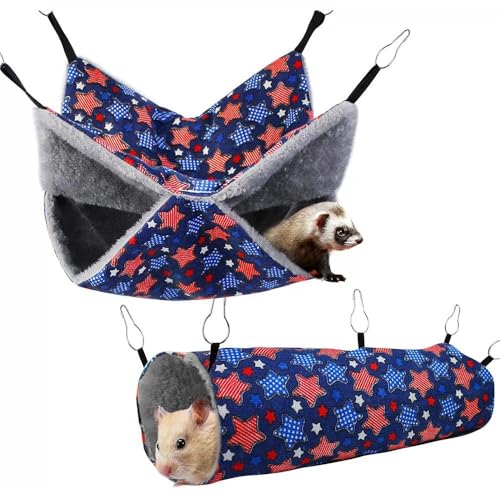 ZXCVWWE Warmer Plüsch-Hamsterschlafsack für Kleintiere, doppellagig, dick, Eichhörnchen, Käfig, Rattennest, hängende Haustiere, Hamster ZXCVWWE Warmer Plüsch-Hamsterschlafsack für Kleintiere, doppellagig, dick, Eichhörnchen, Käfig, Rattennest, hängende Haustiere, Hamster von ZXCVWWE