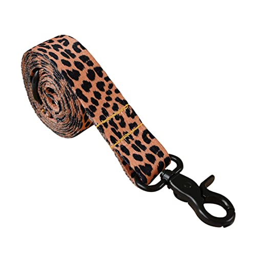 1 Stück Leopard Farbe Haustierzubehör Samojede Designer Hundehalsbänder Pet Kit Hundehalsband und Leine Set für Mopshalsband-Hundeleine,L von ZXDC